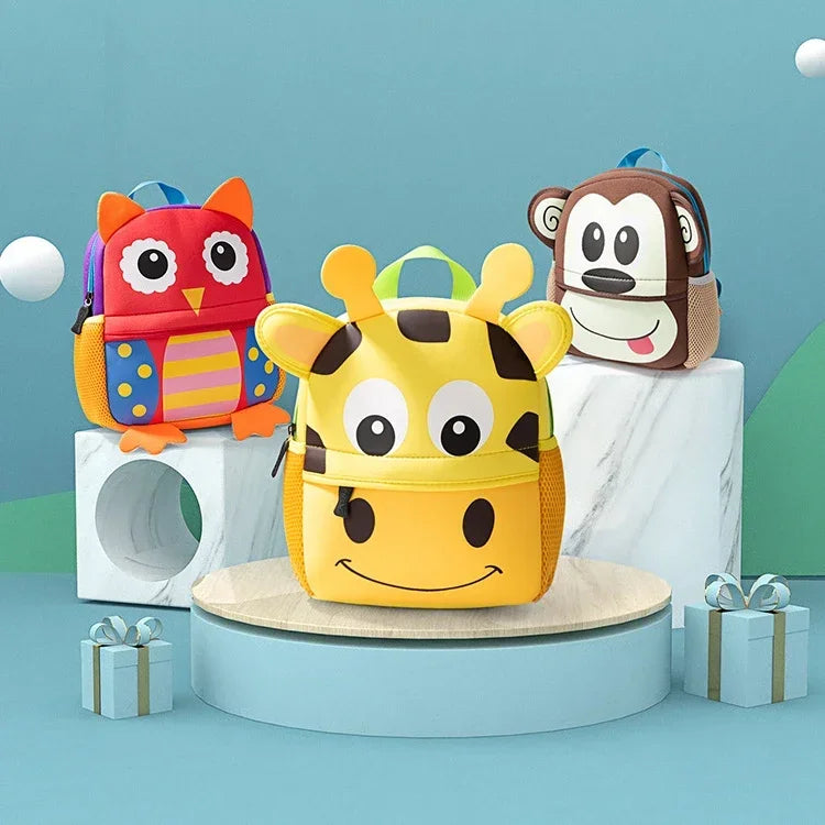New 3D Children School Bags Kids Backpacks Kindergarten Cartoon Animal Toddle Kids Backpack Fashion Travel Outdoor Bags
