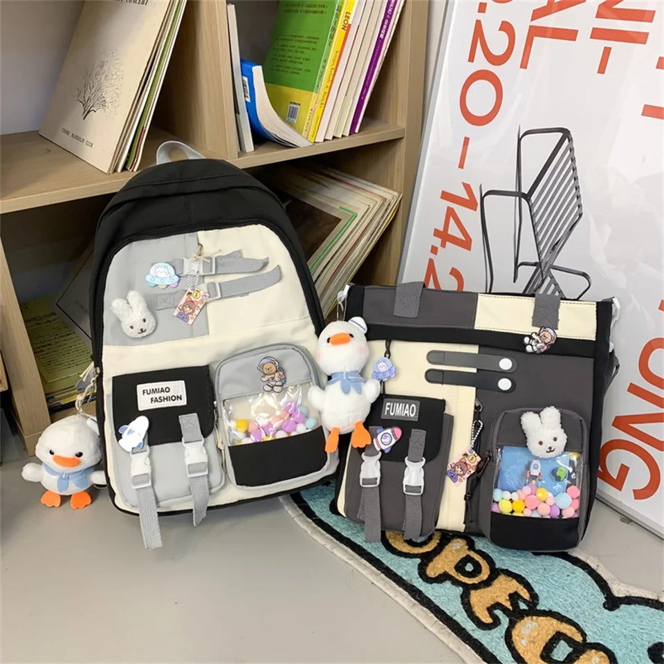 Japanese High School Girls Backpack School Bags for Teenage Girls Multi Pockets New Kawaii Backpack Women Bagpack Cute Mochila