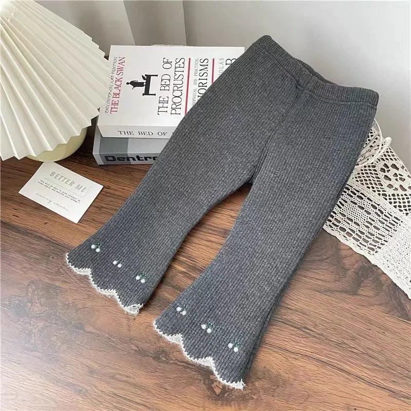 Kids Pants & Capris Girls' Winter Flare Pants Thermal Bell Bottoms Cozy Kids Trousers for Toddlers Kids Clothes