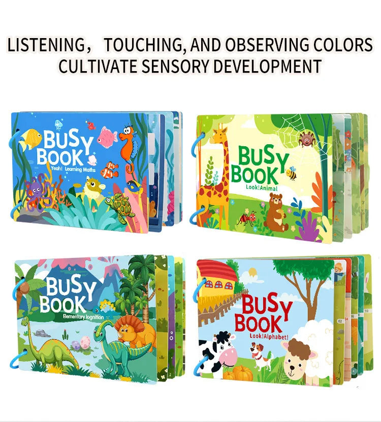 Montessori Baby Busy book My First Quiet Book Paste Early Learning Education Toy Children Toy Matching Montessori Toys for Baby