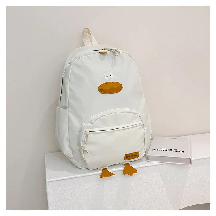 New Cartoon Duck Backpack Designer Cute Travel Bag Female College Student Versatile Korean Edition Girls' School Bag рюкзак