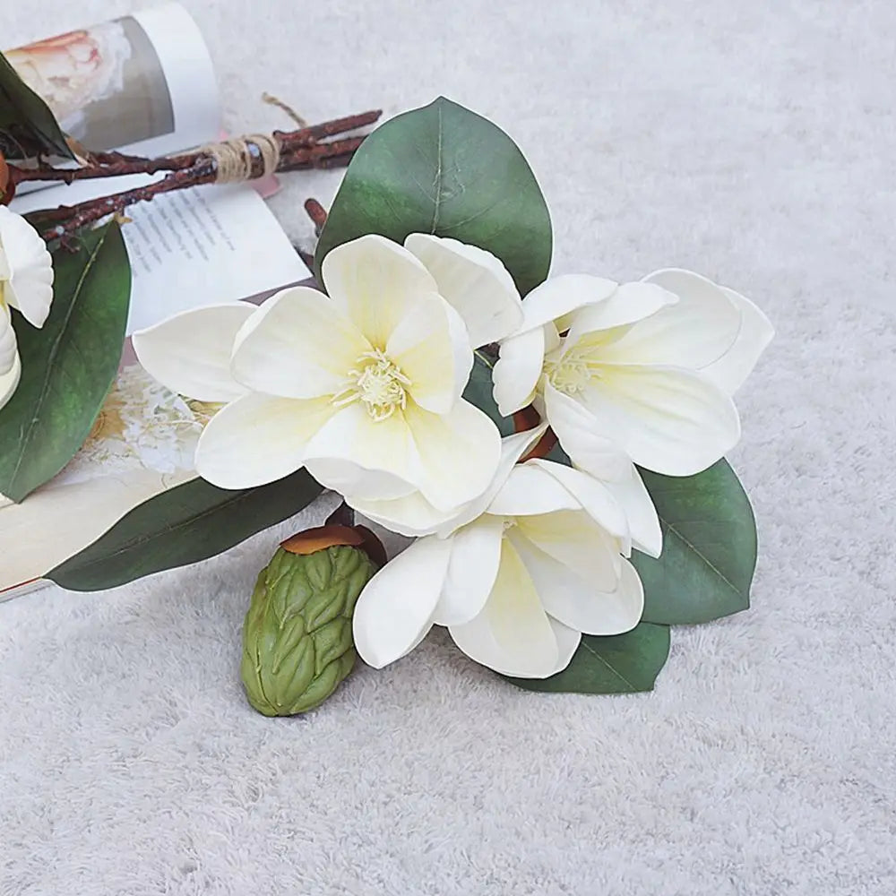Home Decor Wedding Decoration for Office Home Table Arrangement Artificial Flowers Fake Flowers Fake Orchid Artificial Magnolia
