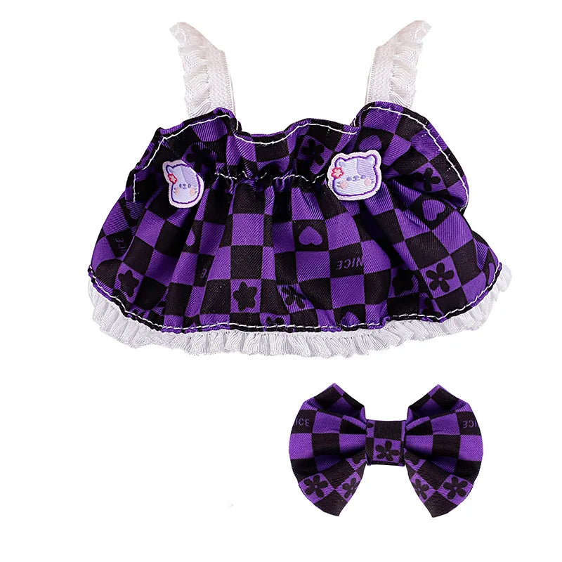 Doll Clothes for labubu outfit Plush doll clothes Macaron Cute Clothing DIY Kid Gift Dog Clothes Hair accessories v1 v2 clothes