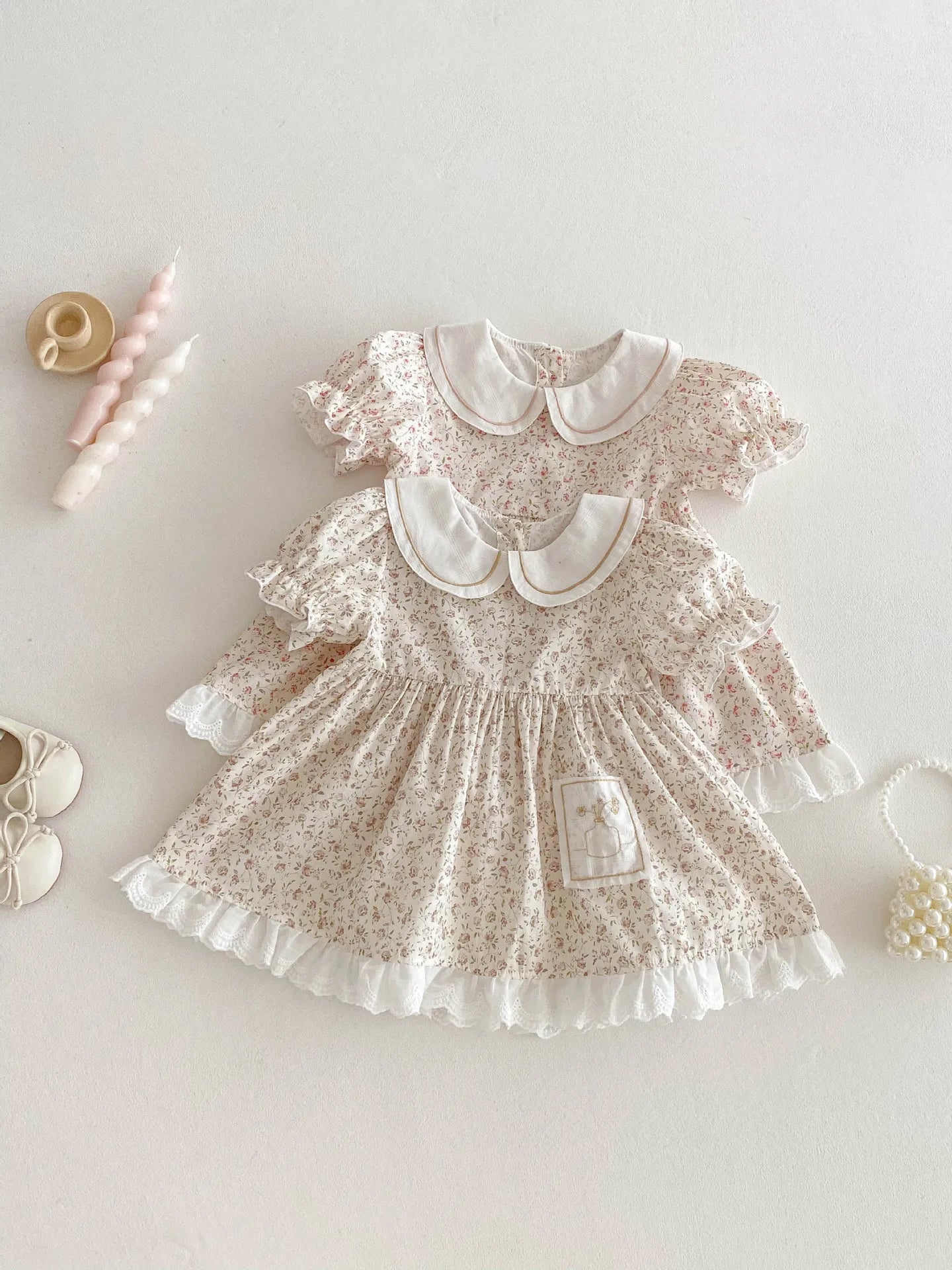 Girls' Dress Summer Dress 2025 New Stylish Children's Floral Princess Baby One Year Old Dress Summer