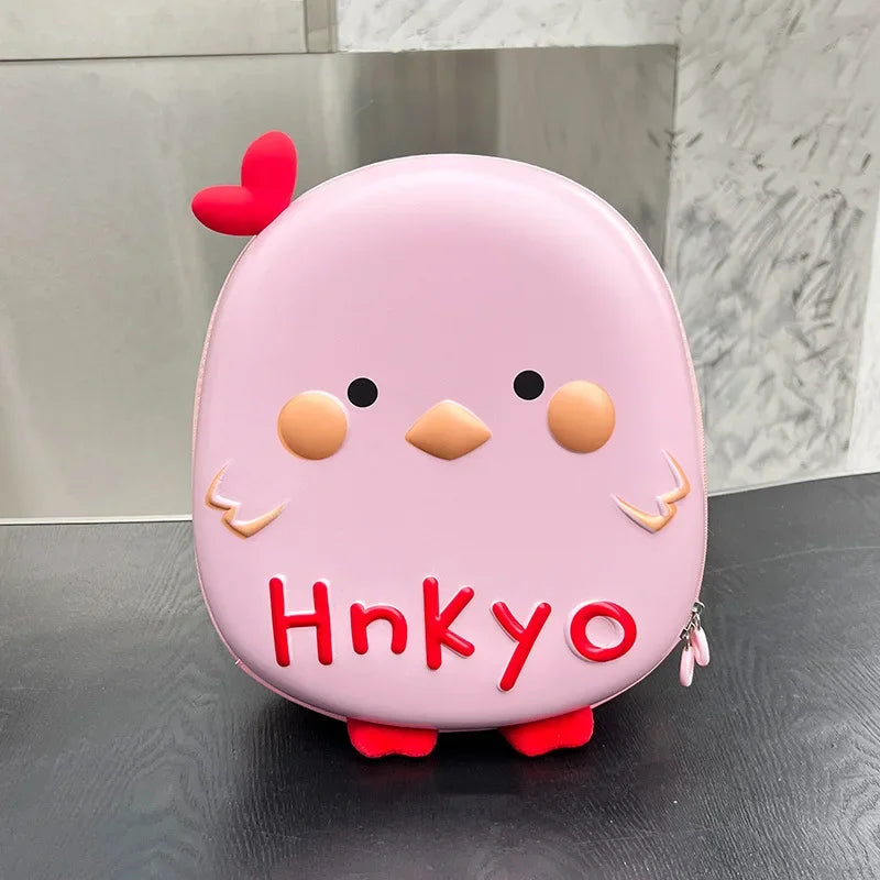 Baby anti-lost small backpack super cute chicken kindergarten schoolbag boys and girls cute cartoon eggshell backpack