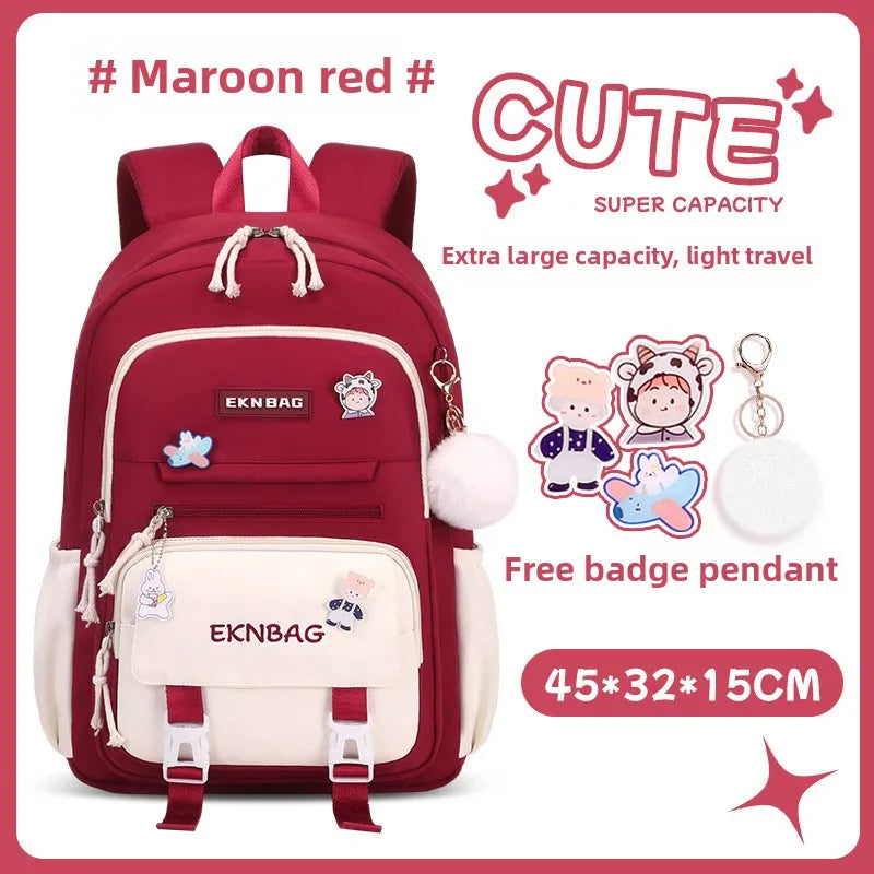 Child Girl Backpacks Primary Junior High School Bags for Girls Children Kids Bookbag Backpack New 2025 Back to School Girl Gift