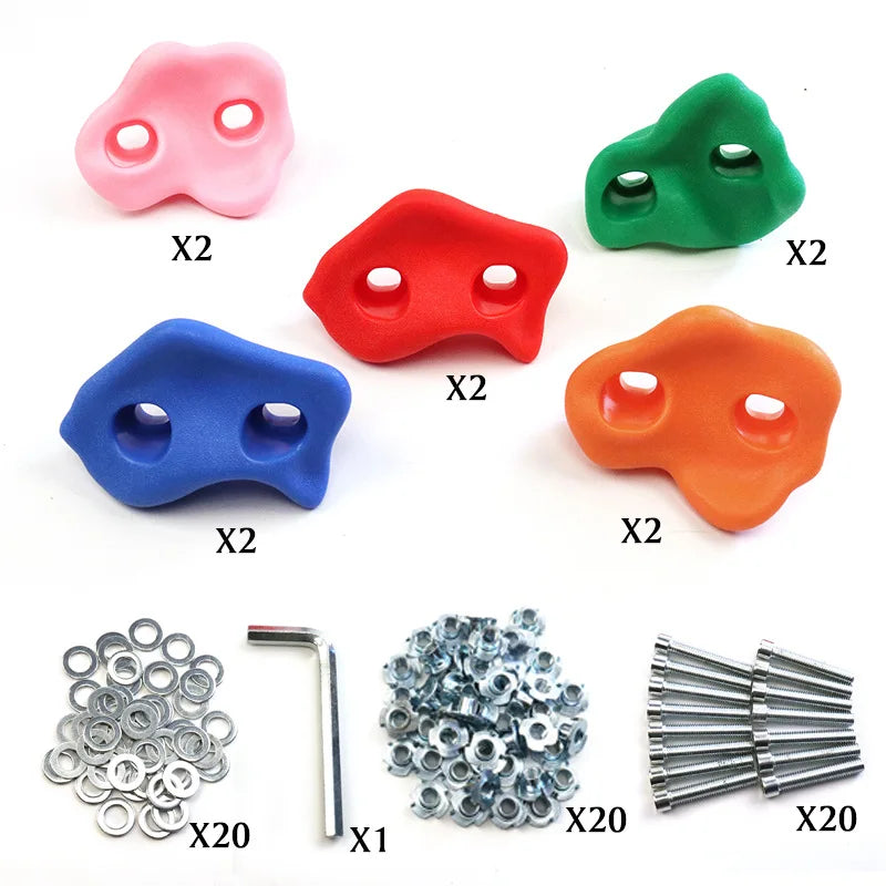 Rock Climbing Wall Stones For Kids Room Adult Rock Wall Holds Climbing Rock Wall Grips Kit Indoor And Outdoor Playground Playset