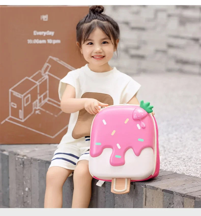 Candy Land Children's Backpack Cute Nursery School Bag Boys Girls Fun Ice Cream Design Double Shoulder Bag Childhood Flavor