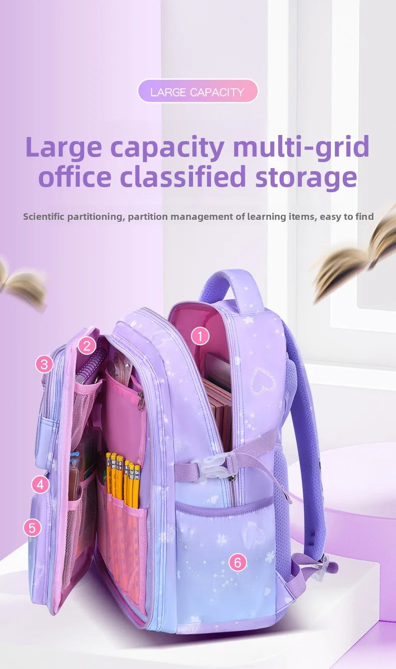 2025- Primary School Girls' Schoolbag Kawaii Lightweight Children's Bag Waterproof Bags Colorful Travel Backpack Mochilas Gifts