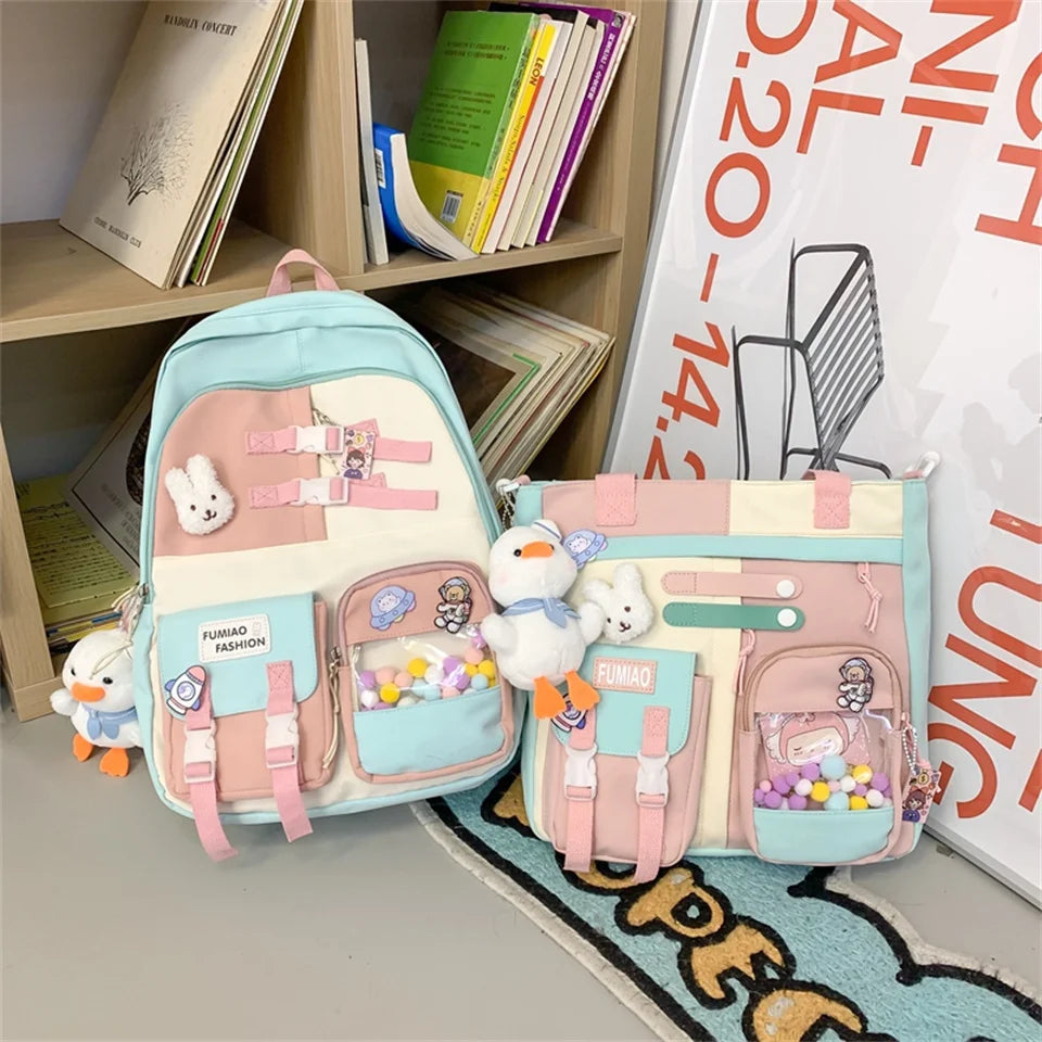 Japanese High School Girls Backpack School Bags for Teenage Girls Multi Pockets New Kawaii Backpack Women Bagpack Cute Mochila