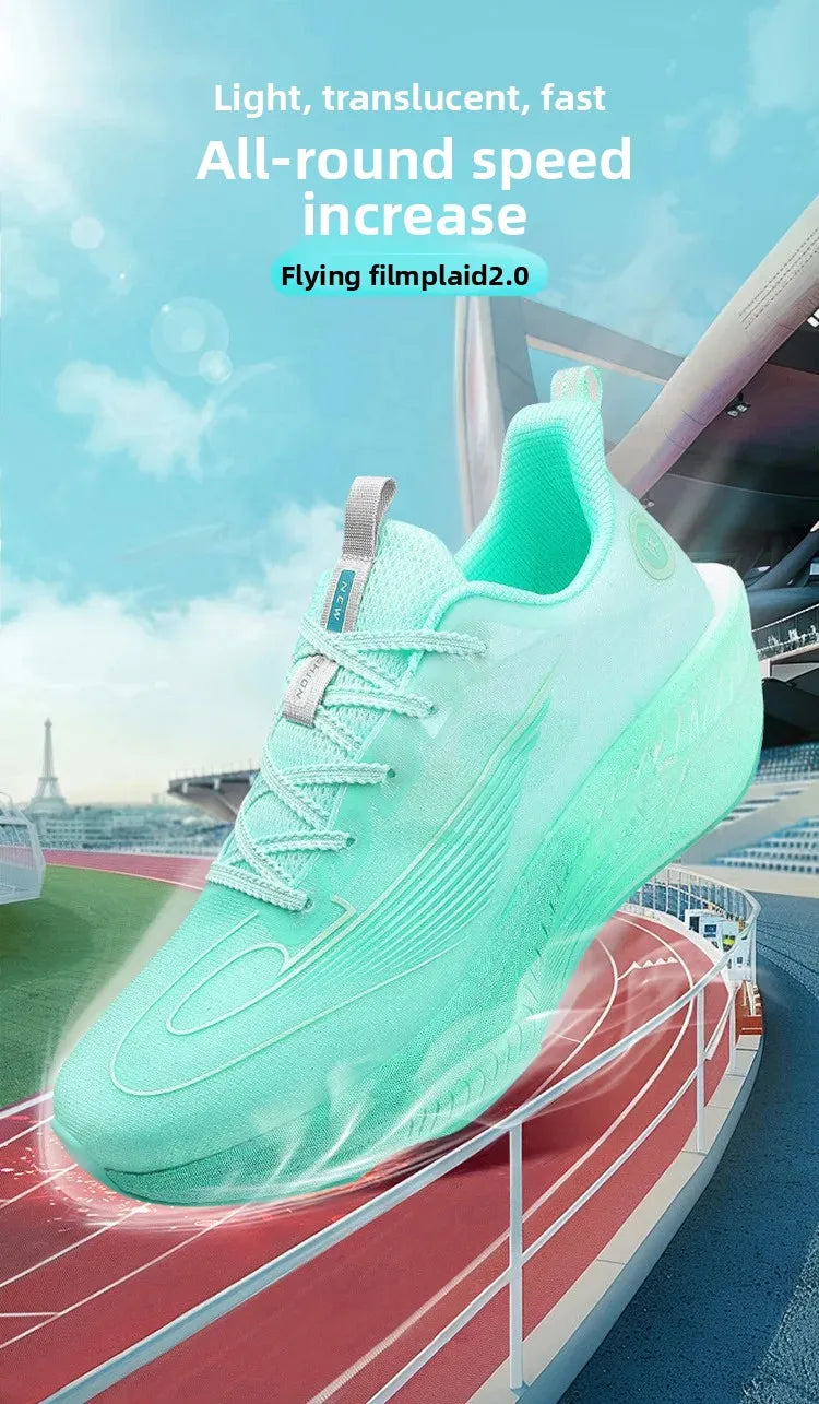 Unisex Breathable Mesh Running Shoes Lightweight Shock Absorption Carbon Plate Casual Versatile Sports Sneakers for Couples