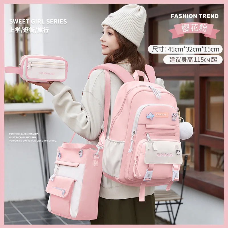 Child Girl Backpacks Primary Junior High School Bags for Girls Children Kids Bookbag Backpack New 2025 Back to School Girl Gift