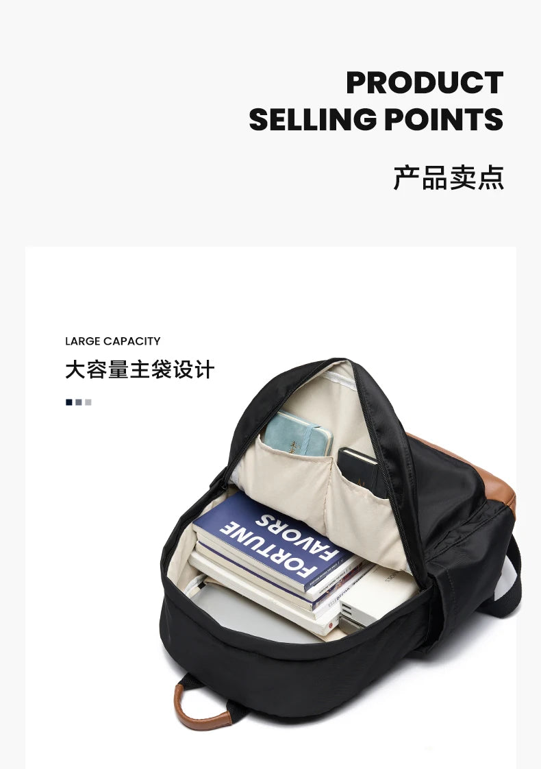LEE Unisex Large Capacity Laptop School Bag for Women Man Leisure Oxford Waterproof Travel Backpack Candy Color Bookbag Trip
