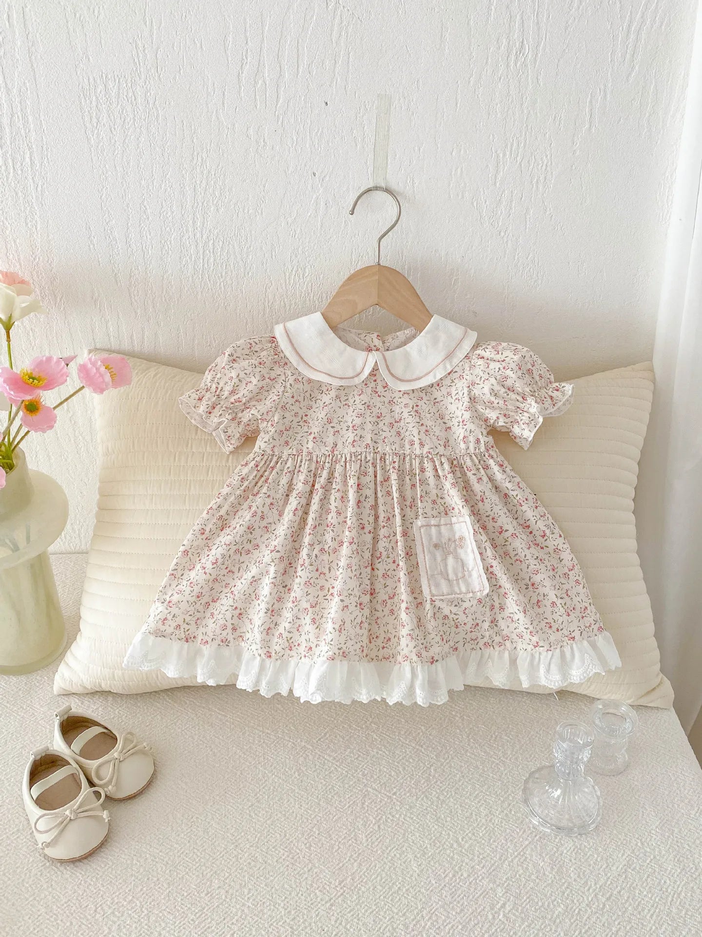 Girls' Dress Summer Dress 2025 New Stylish Children's Floral Princess Baby One Year Old Dress Summer