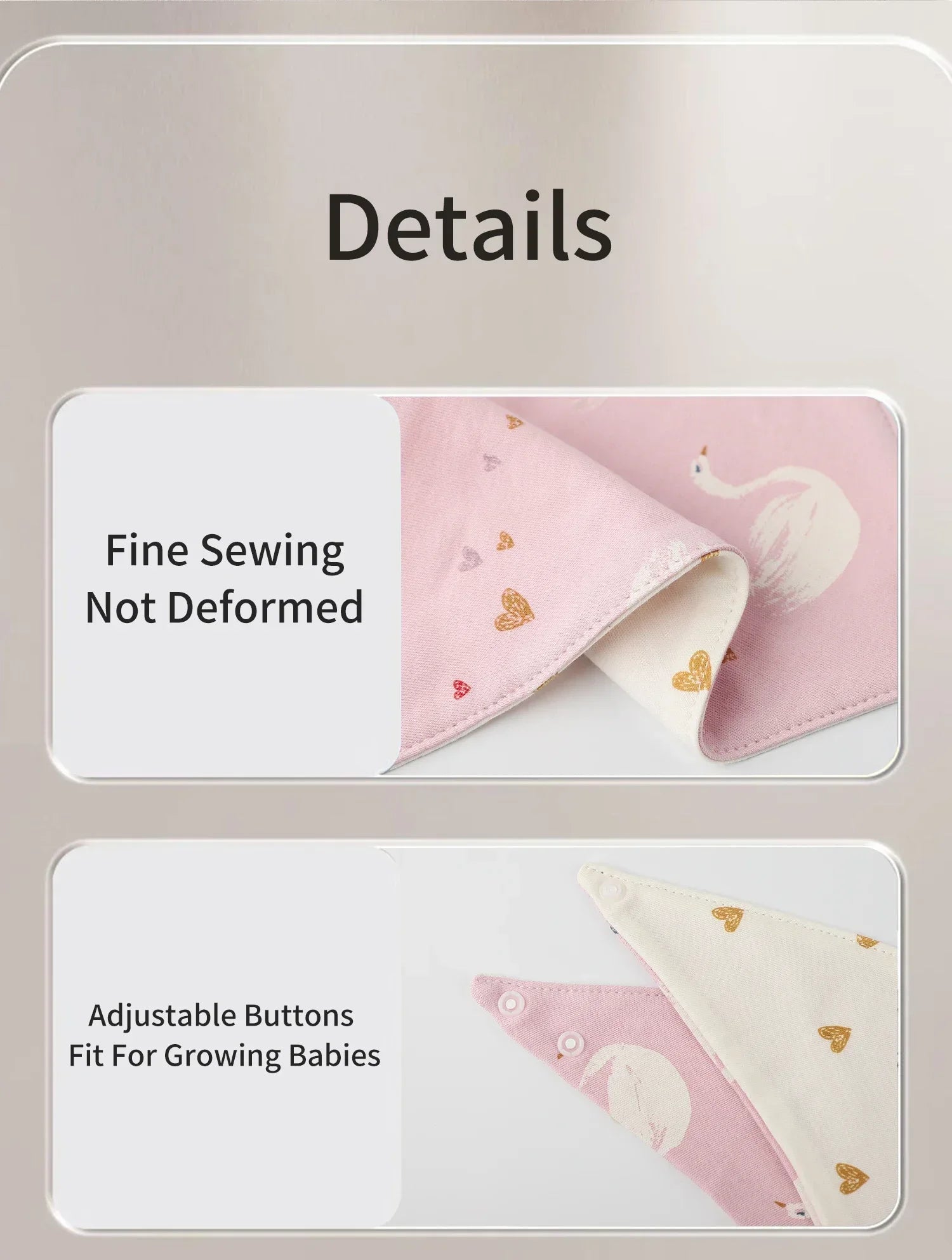 Baby Bib bib Bibs Skin-friendly Infant Soft Saliva Towel Triangular Type Kids Handkerchief 100% Cotton Double-sided Printed 3-8Y
