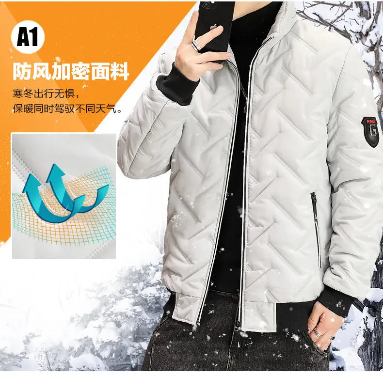 New 2026 Autumn Winter Jacket Men Cotton Padded Jacket Korean Streetwear Casual Jacket Men Fashion Clothing Male Warm Coats 5XL