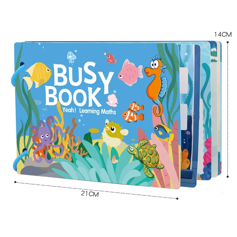 Montessori Baby Busy book My First Quiet Book Paste Early Learning Education Toy Children Toy Matching Montessori Toys for Baby