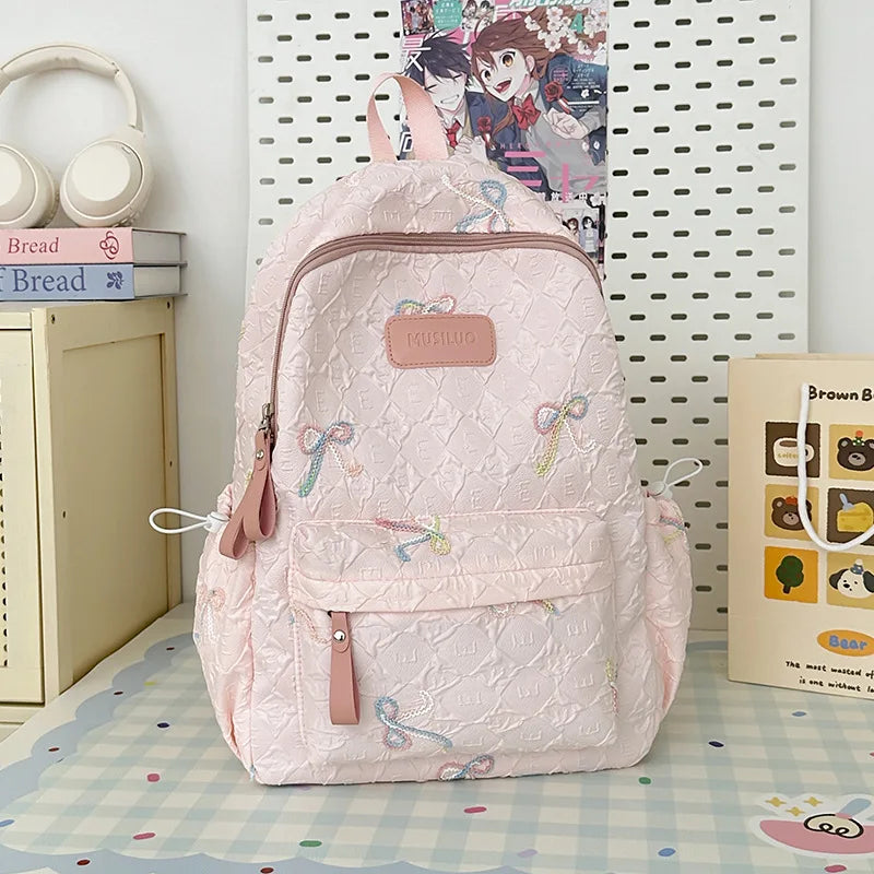 2025 Minimalist College Backpack - Large Capacity Laptop Bag, Waterproof Nylon School Bag with Padded Straps for Teens Ages
