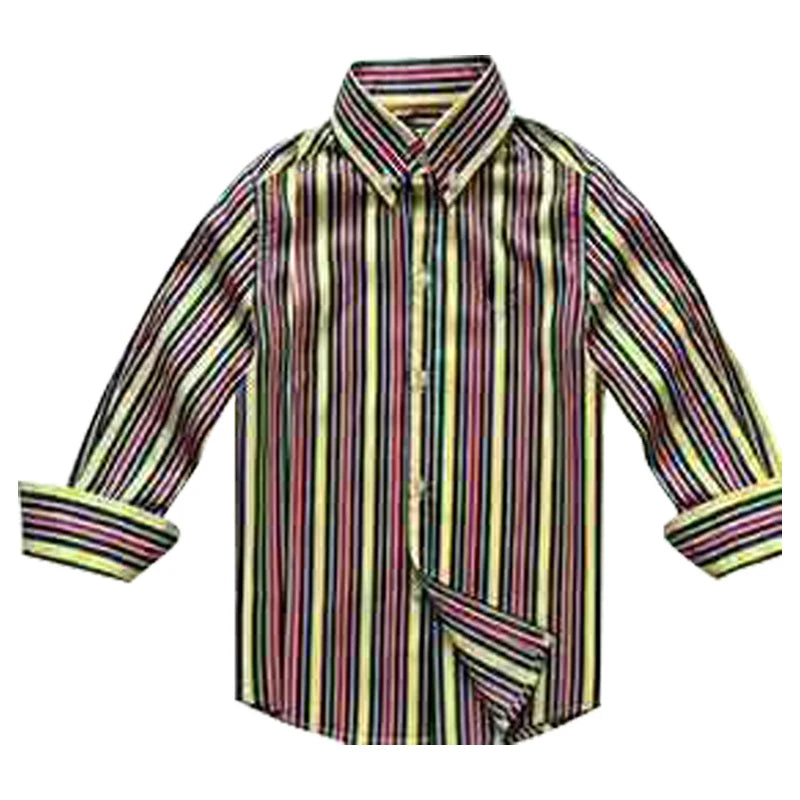 Boys Clothing Birthday party Kids shirt school uniform shirts Autumn Long Sleeve embroidery Little Horse pattern Children Tops