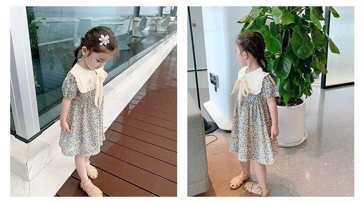 Girls' Floral Dress, Summer Dress, Popular Online, Children's Baby Dress, Stylish Little Girl Dress