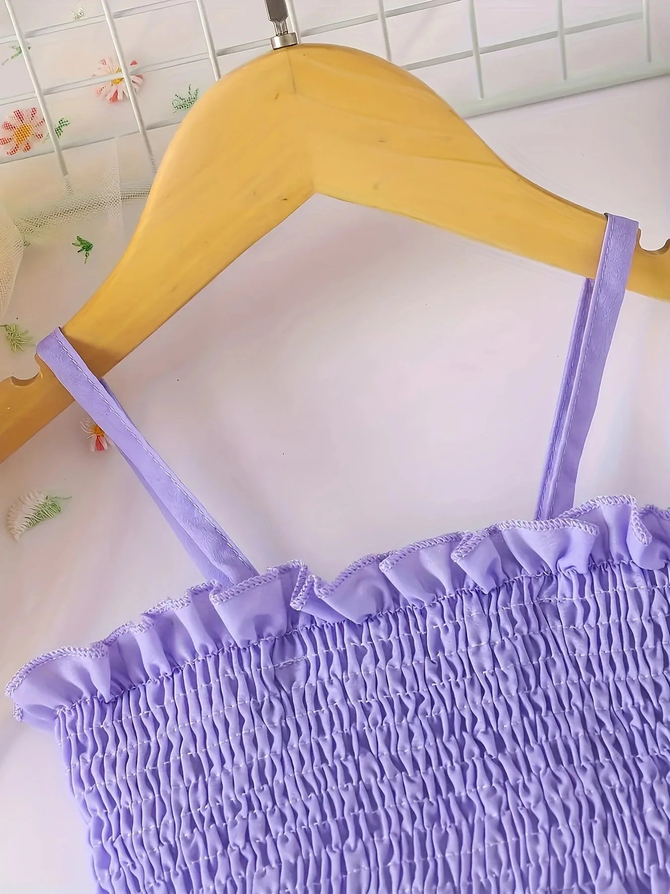 Summer style dress for girls aged 1-8, with suspender straps, pleated sunflower print, rustic style, for baby girls