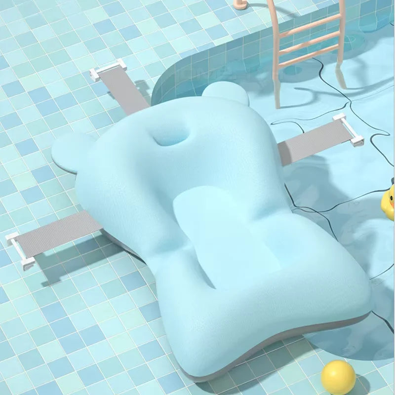 Baby Bath Support Pad Foldable Floating Seat Adjustable Newborn Bathing Cushion Infant Safety Net Hammock