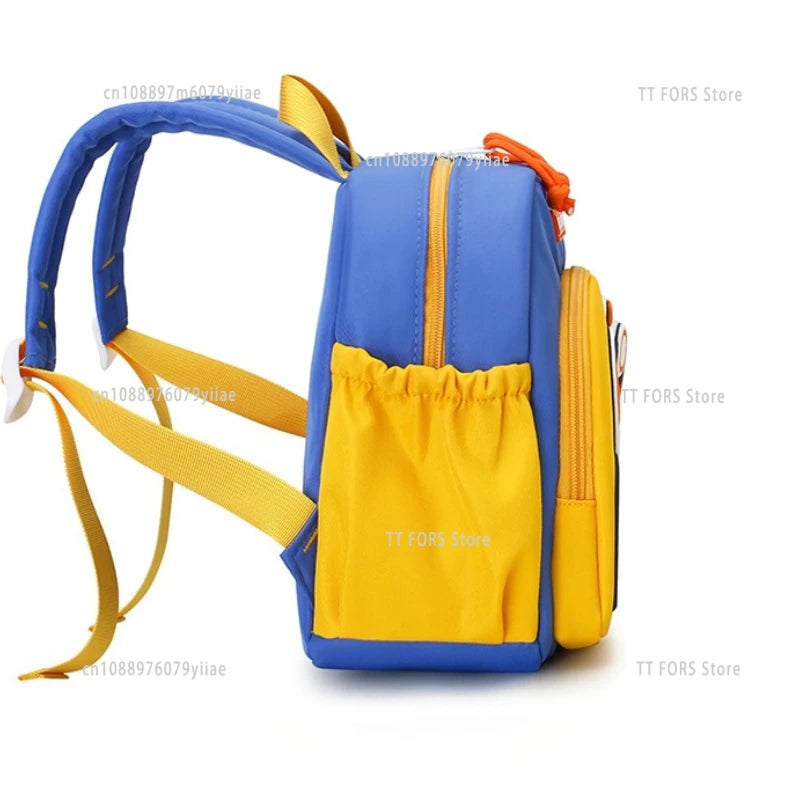 New Trendy Lightweight Nylon Kids Backpack Fashionable Excavator Design Casual Boys and Girl School Age School Bag Birthday Gift