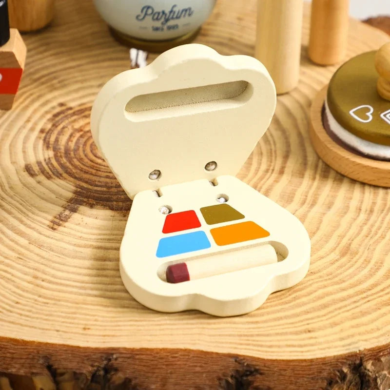 Silicone Baby Makeup Toys Set Simulation Pretend Cosmetics Toys Girls Playing House Game Children Early Education Montessori Toy