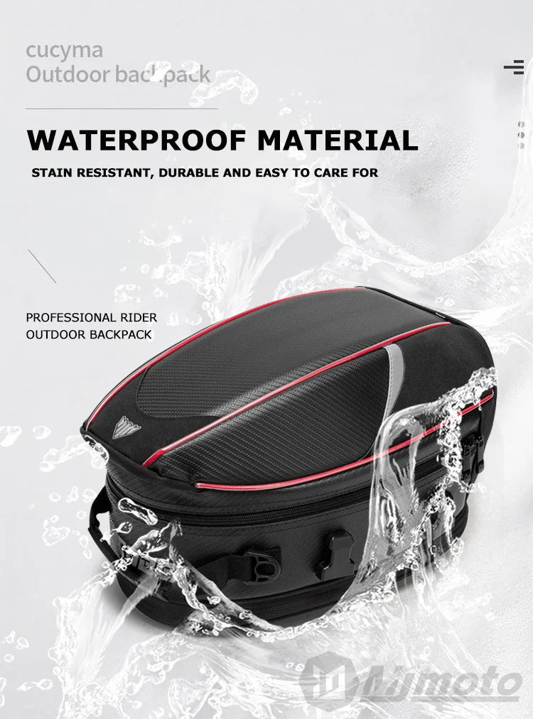 Motorcycle Back Seat Bag Waterproof Large Capacity Motorcycle Tail Bag Universal Motorbike Travel Luggage Saddle Bag