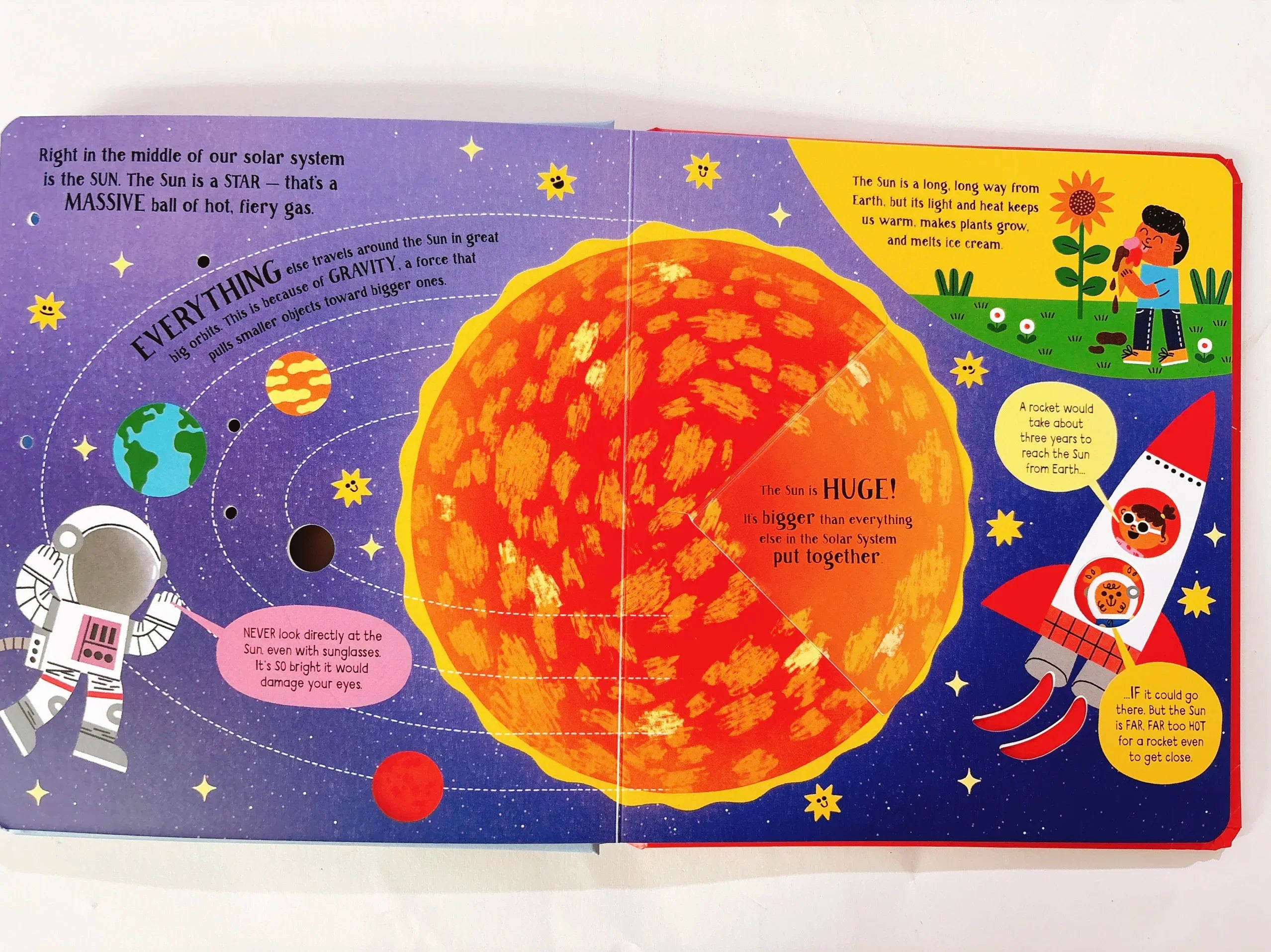 Usborne Step Inside Science Solar System Children Activity English Hardcover Book Space Knowledge Learning Kids Gift Montessori