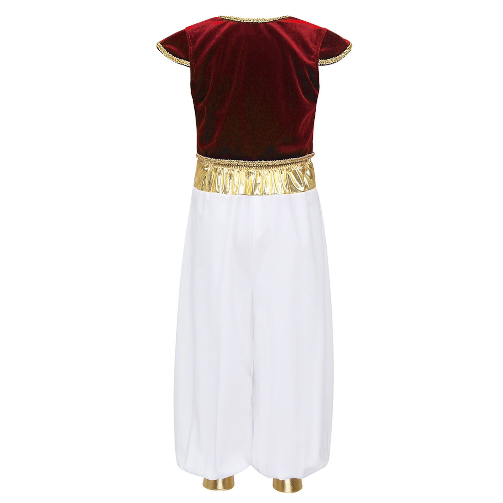 Boys Fancy Arabian Prince Outfits Cap Sleeves Waistcoat with Pants Halloween Fairy Party Carnival Dress Up Cosplay Costume