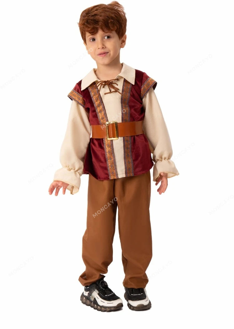 Boys European Medieval Vintage Party Dresses Costume Child Performance Costumes ancy Dress Halloween Party Cosplay Costume