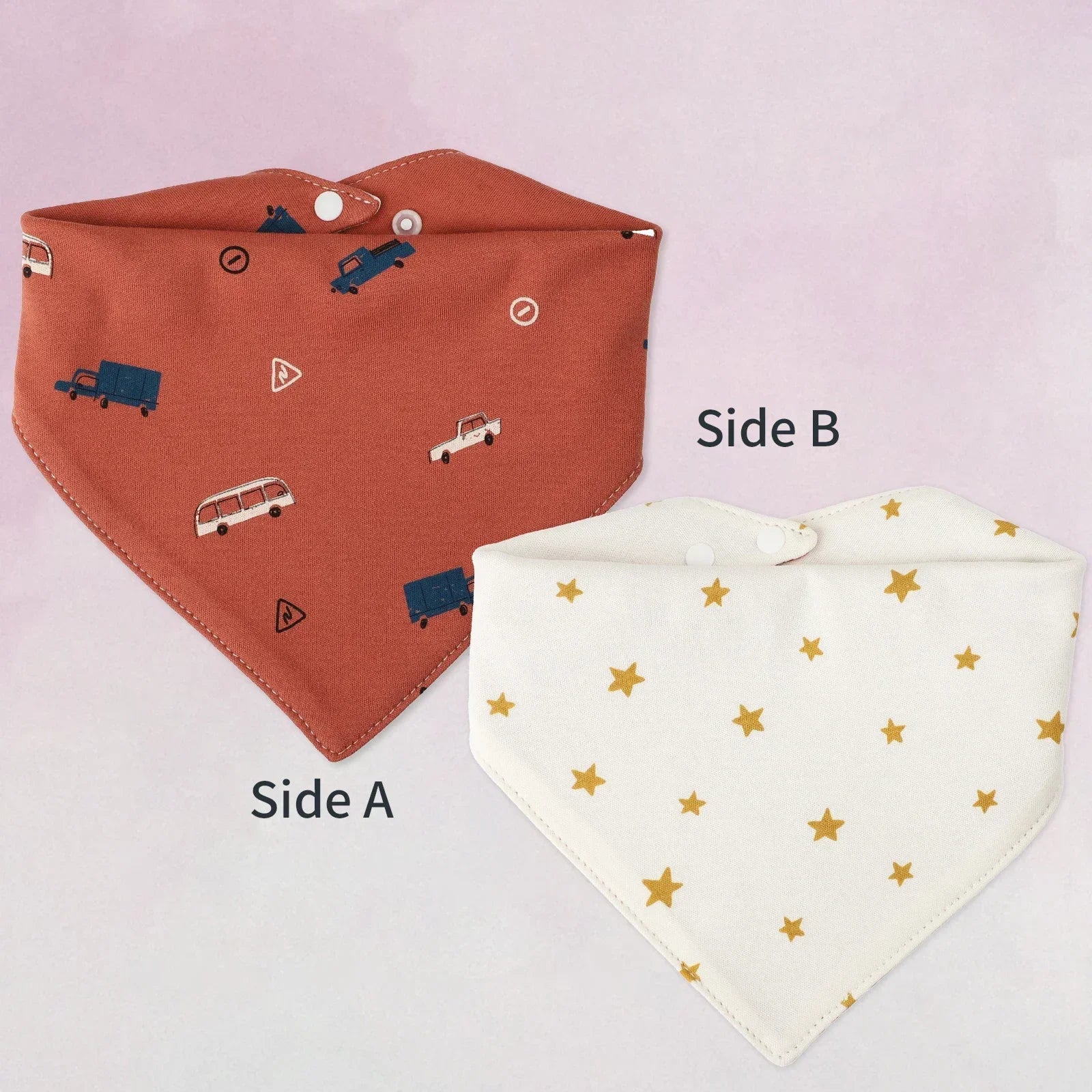 Baby Bib bib Bibs Skin-friendly Infant Soft Saliva Towel Triangular Type Kids Handkerchief 100% Cotton Double-sided Printed 3-8Y