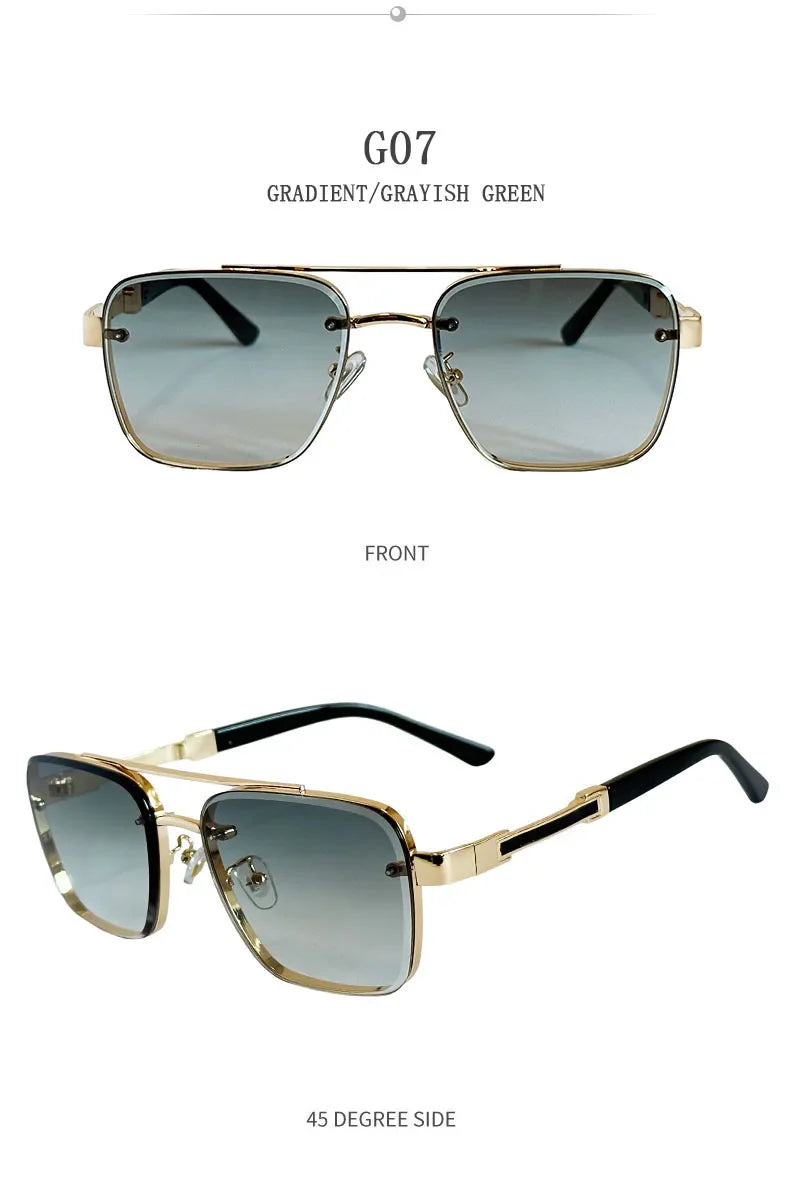 2025 Square Sunglass Men Luxury Vintage Sunglasses Women Trendy Retro Fashion Glasses Gafas De Sol Hombre Lunette Soleil Femme