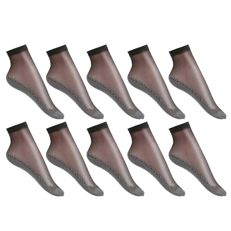 10 Pairs Women Socks Soft Socks Woman Summer Ultrathin Breathable Sock Casual Lightweight Female Transparent Boat Socks