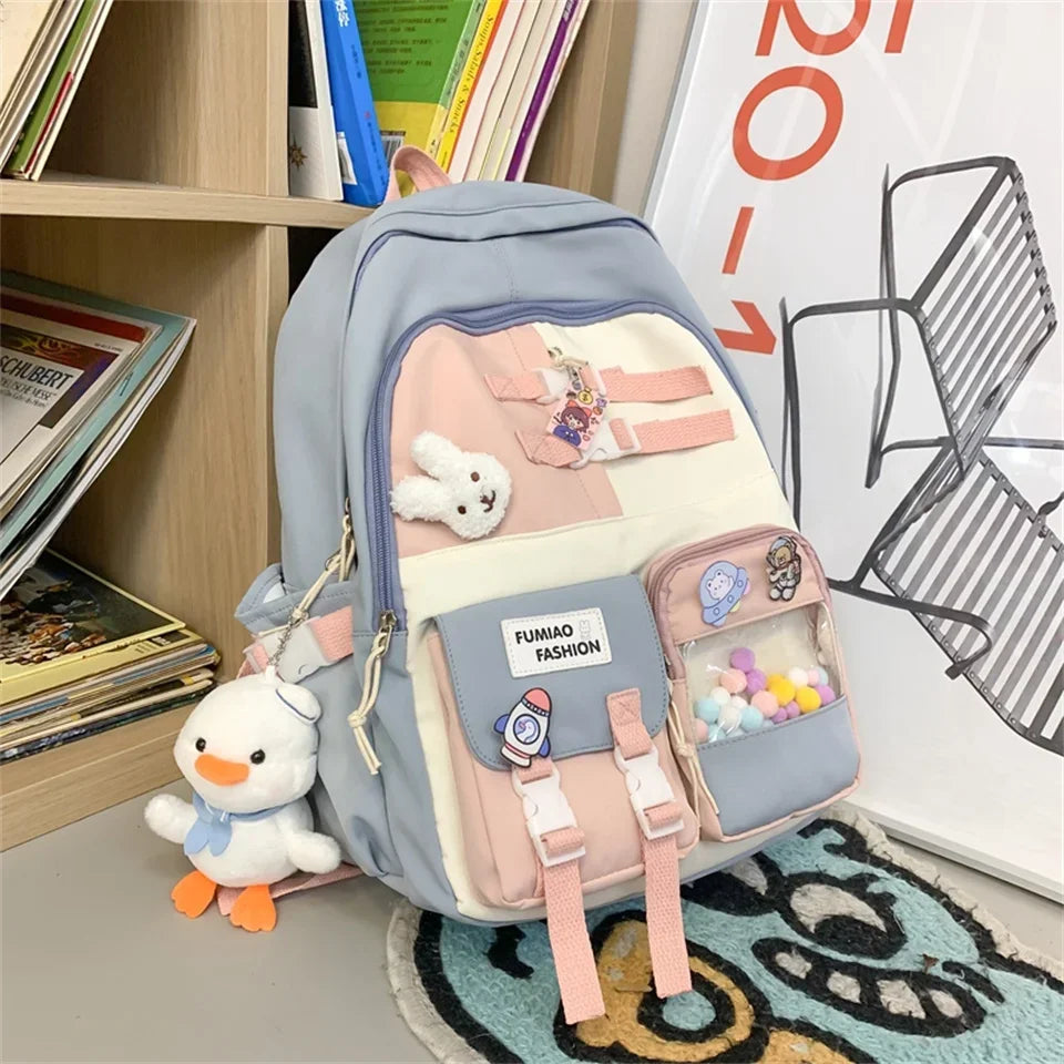 Japanese High School Girls Backpack School Bags for Teenage Girls Multi Pockets New Kawaii Backpack Women Bagpack Cute Mochila