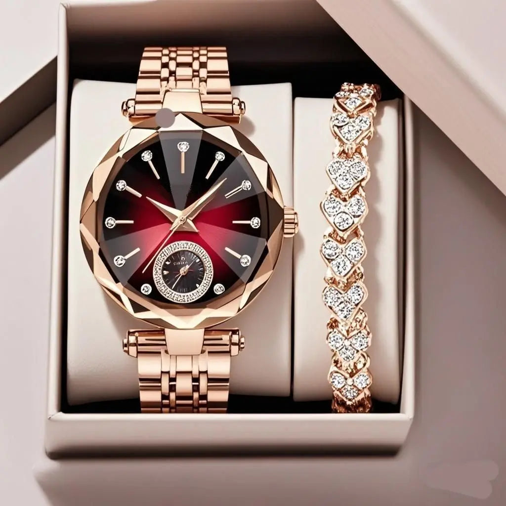 Luxury Woman Wristwatch Elegant Waterproof Stainless Steel Watch for Ladies Dress Diamond Quartz Women Watches Relogio Feminino