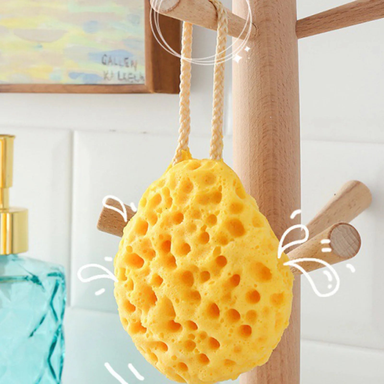 Super Soft Sponge Bath Ball Scrubber Baby Kids Bath Sponge Easy to Clean and Dry for All Kinds of Skin Body Cleaning