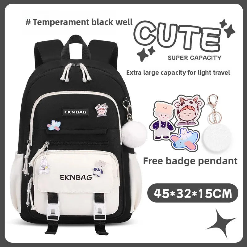 Child Girl Backpacks Primary Junior High School Bags for Girls Children Kids Bookbag Backpack New 2025 Back to School Girl Gift