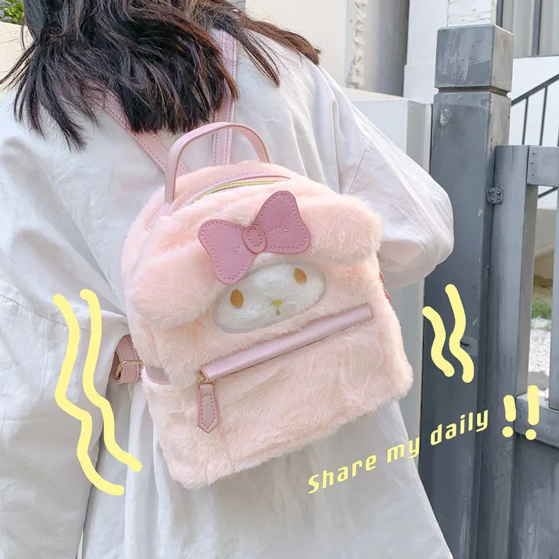 Kawaii My Melody Cinnamoroll Anime Schoolbags Cute Cartoon Backpacks Fashion Satchel Women's Bagpacks Christmas Gifts For Girls