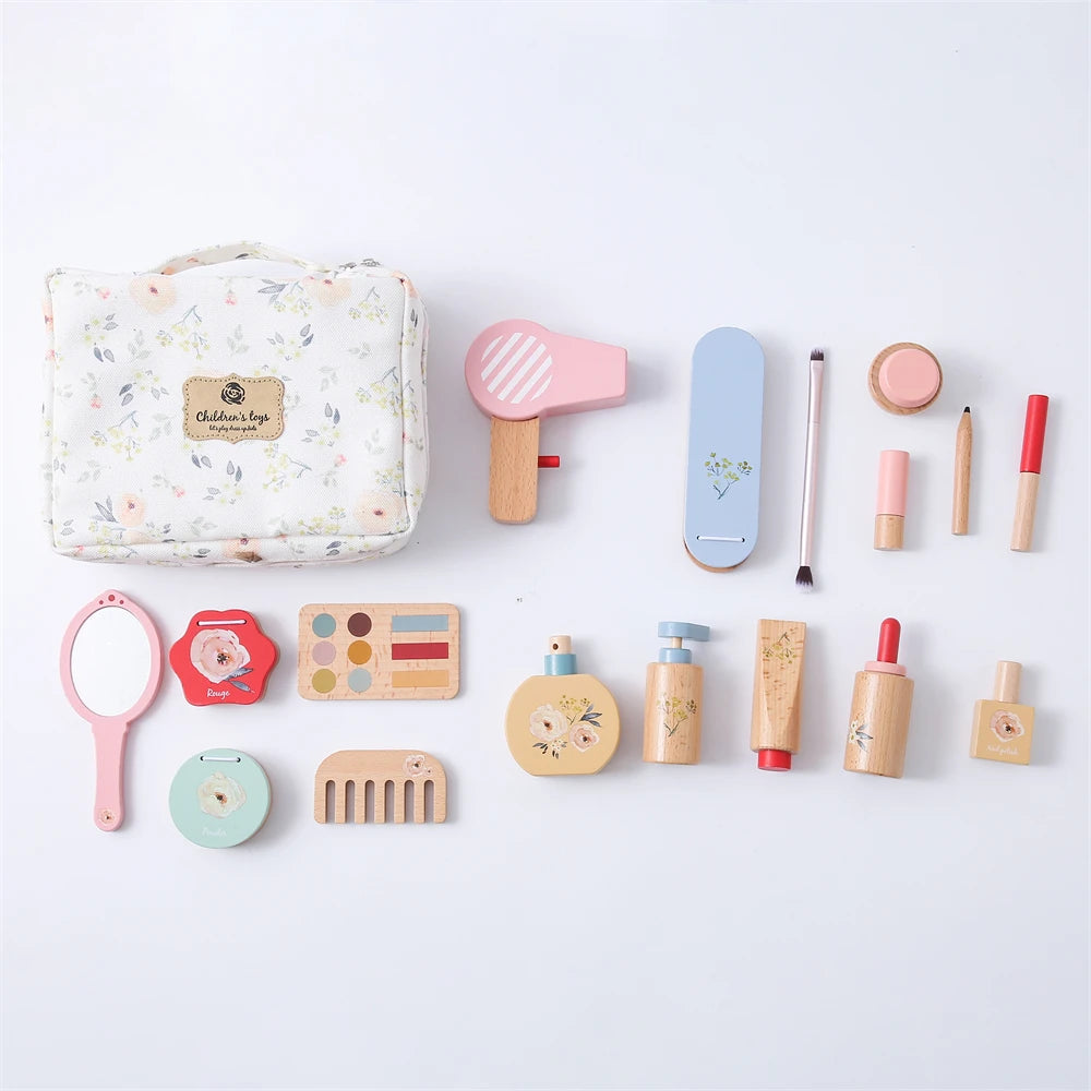 Silicone Baby Makeup Toys Set Simulation Pretend Cosmetics Toys Girls Playing House Game Children Early Education Montessori Toy