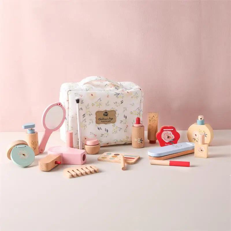 Silicone Baby Makeup Toys Set Simulation Pretend Cosmetics Toys Girls Playing House Game Children Early Education Montessori Toy