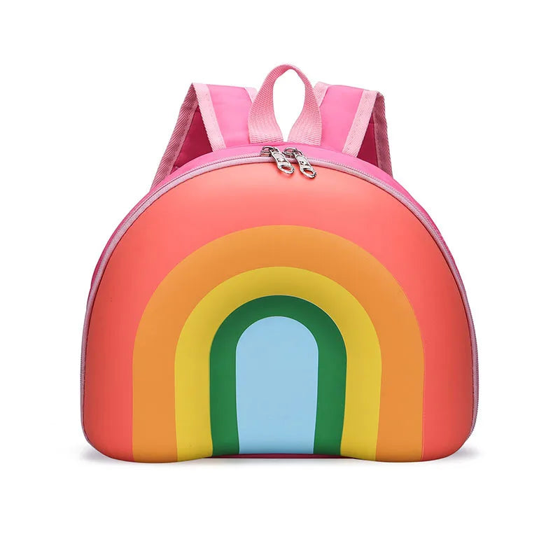 Children's Backpack Kindergarten Small Backpack Children's Rainbow Cake Image Large Opening Waterproof Backpack Kindergarten