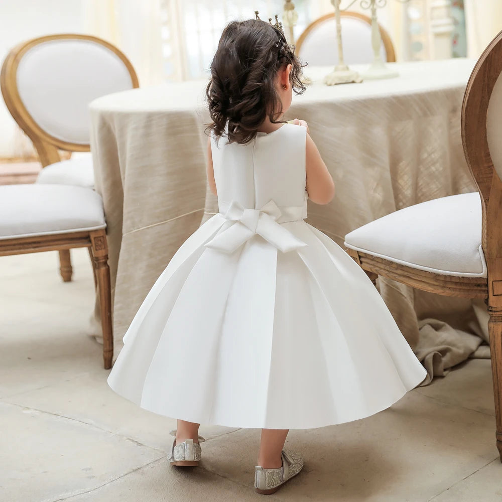 2023 Toddler Baby Girl Party Dresses Big Bow Infant Birthday Princess Dress For Girls Wedding Prom Gown Children Clothes