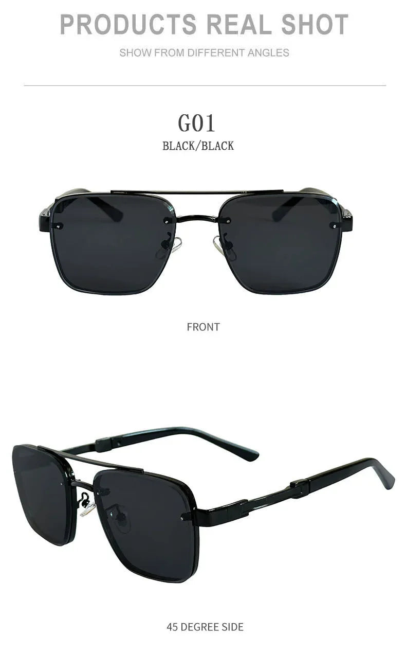 2025 Square Sunglass Men Luxury Vintage Sunglasses Women Trendy Retro Fashion Glasses Gafas De Sol Hombre Lunette Soleil Femme