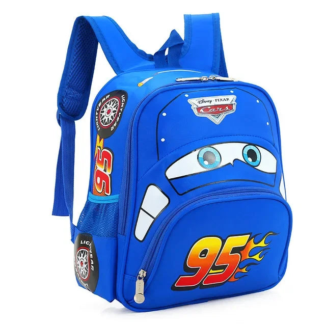 Cartoon Disney Cars 95 Series Kindergarten Safety Schoolbag 3D Car Shape Large Capacity Backpack Boys And Girls Surprise Gifts