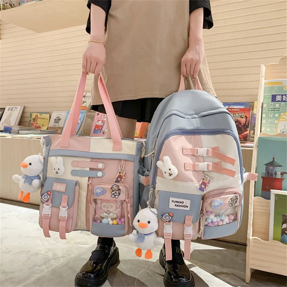Japanese High School Girls Backpack School Bags for Teenage Girls Multi Pockets New Kawaii Backpack Women Bagpack Cute Mochila