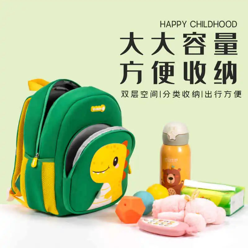 Children Schoolbag Cute Animal Cartoon Dinosaur Nylon Comfortable Chic Fashionable Backpack for Kids Boy Girl Kindergarten