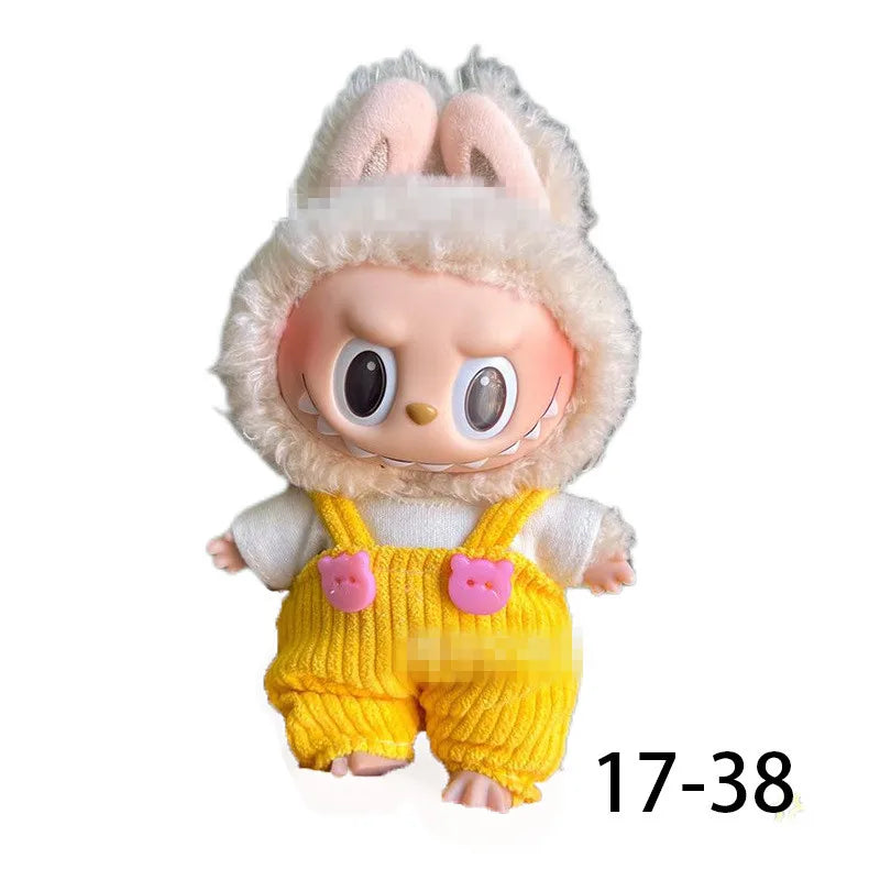 Doll Clothes for labubu outfit Plush doll clothes Macaron Cute Clothing DIY Kid Gift Dog Clothes Hair accessories v1 v2 clothes