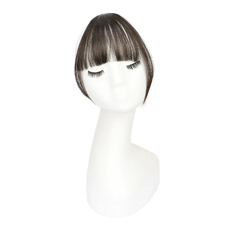 Synthetic Fake Invisible Air Bangs Hair Extension Front Fringes Hairpiece Black Brown Hair Accessories for Women